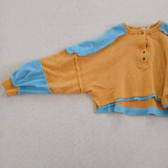 out from under ♡ cropped felt & waffle knit long sleeve top - Picture 3 of 12